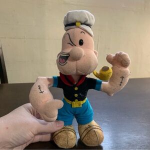 Vintage 1999 Popeye The Sailor Man Plush Stuffins Collectible 9" Doll Animation
